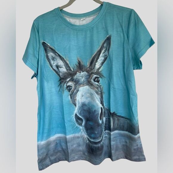 Donkey Womens Graphic Tshirt Large - Picture 2 of 3
